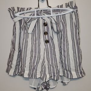 American Eagle High-Waisted Paper Bag Shorts